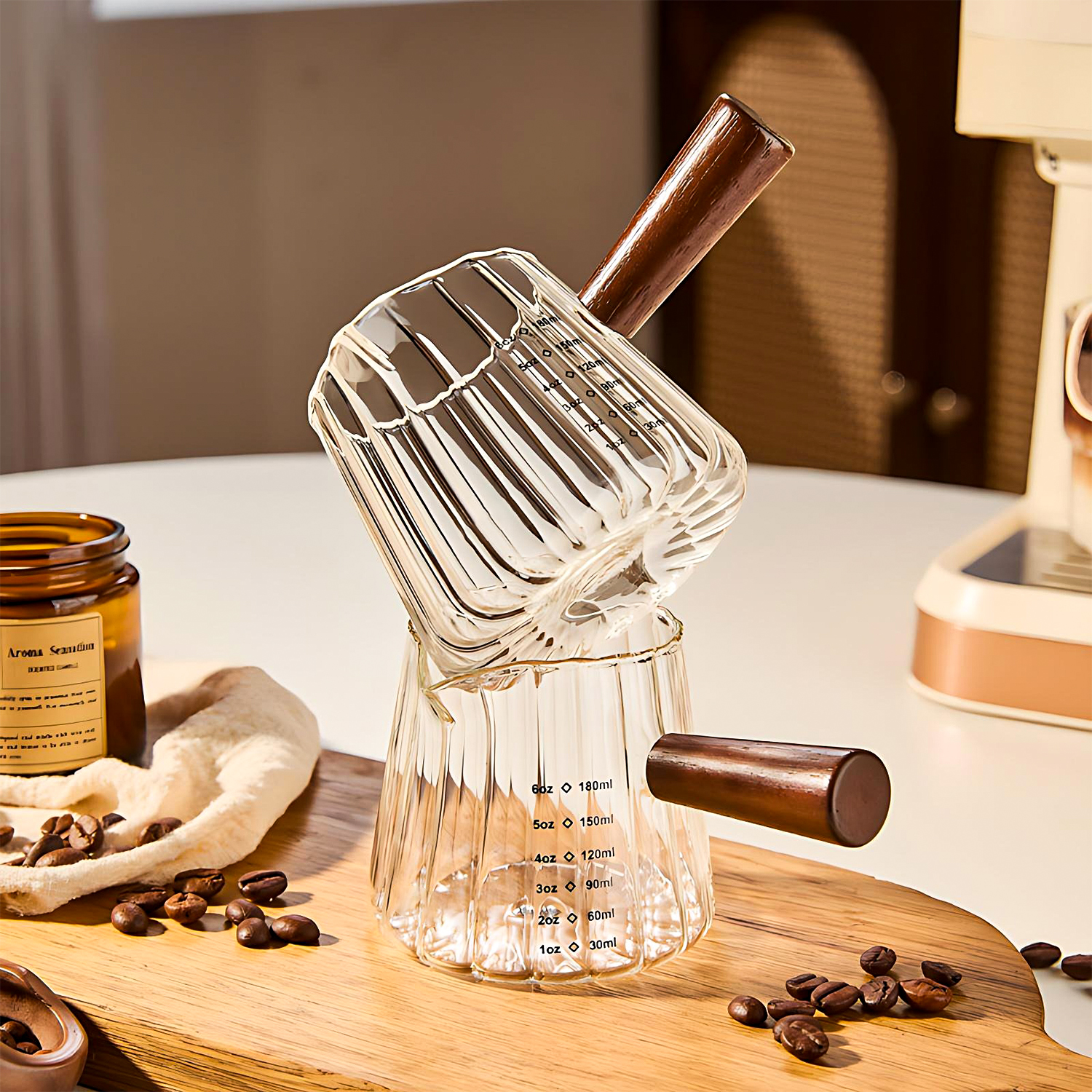 OANKR 6 oz Glass Measuring Cup – Coffee Bean Scale recenzja i cena