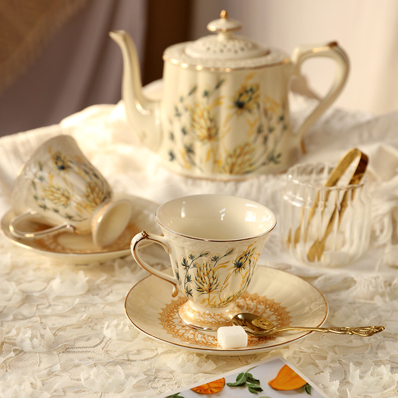Golden French Retro European C – Coffee Tea English recenzja i cena