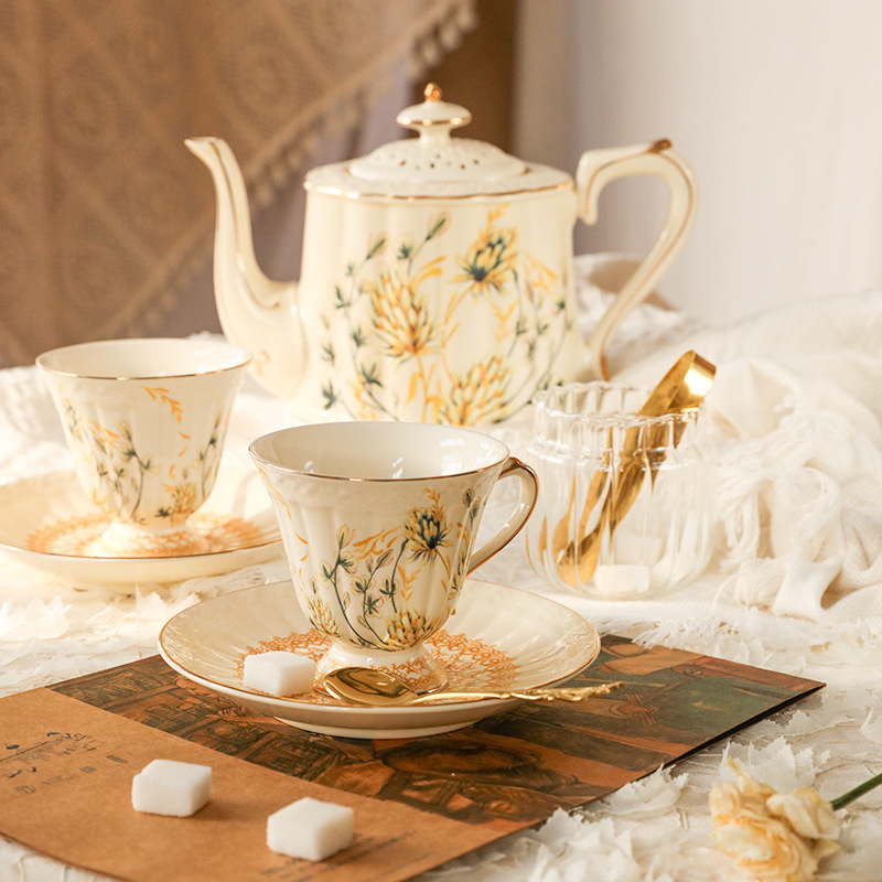 Golden French Retro European C – Coffee Tea English recenzja i cena