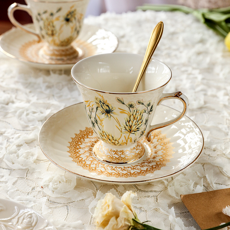 Golden French Retro European C – Coffee Tea English recenzja i cena