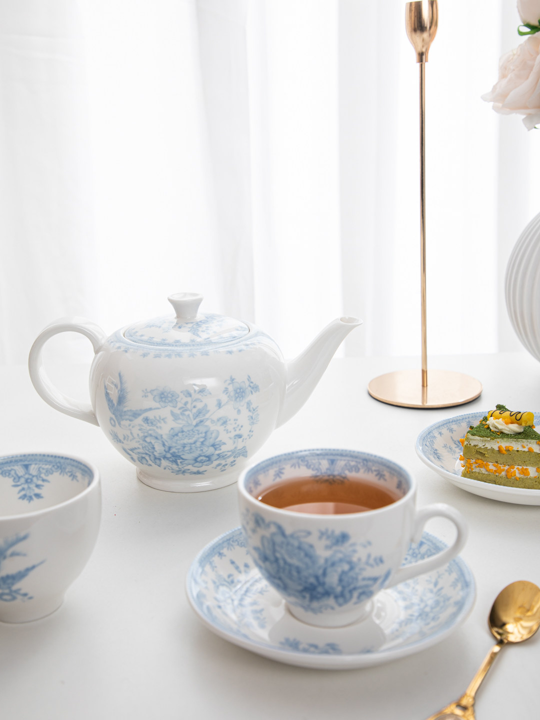 House, retro blue peony aftern – Coffee Tea English recenzja i cena