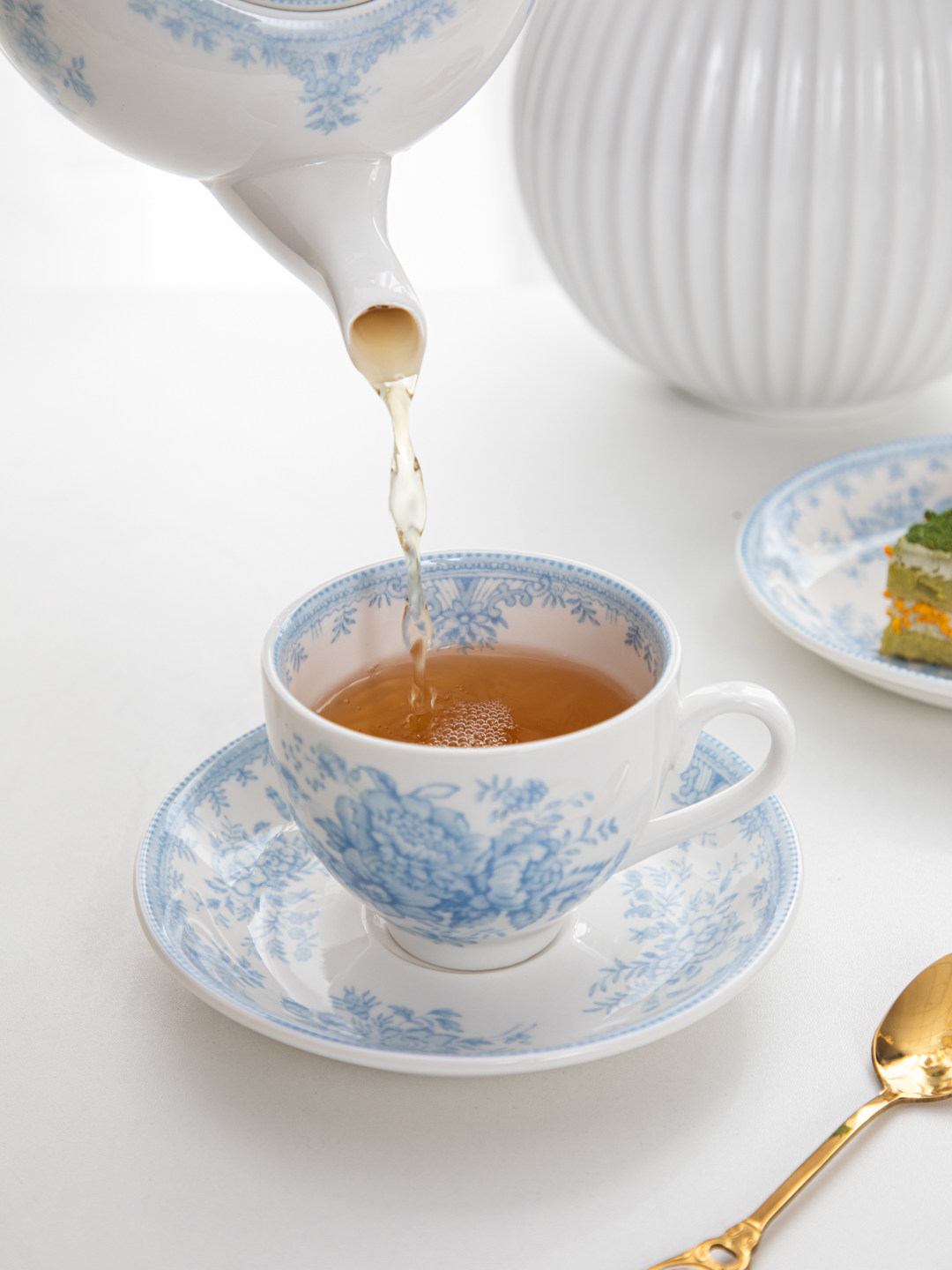 House, retro blue peony aftern – Coffee Tea English recenzja i cena