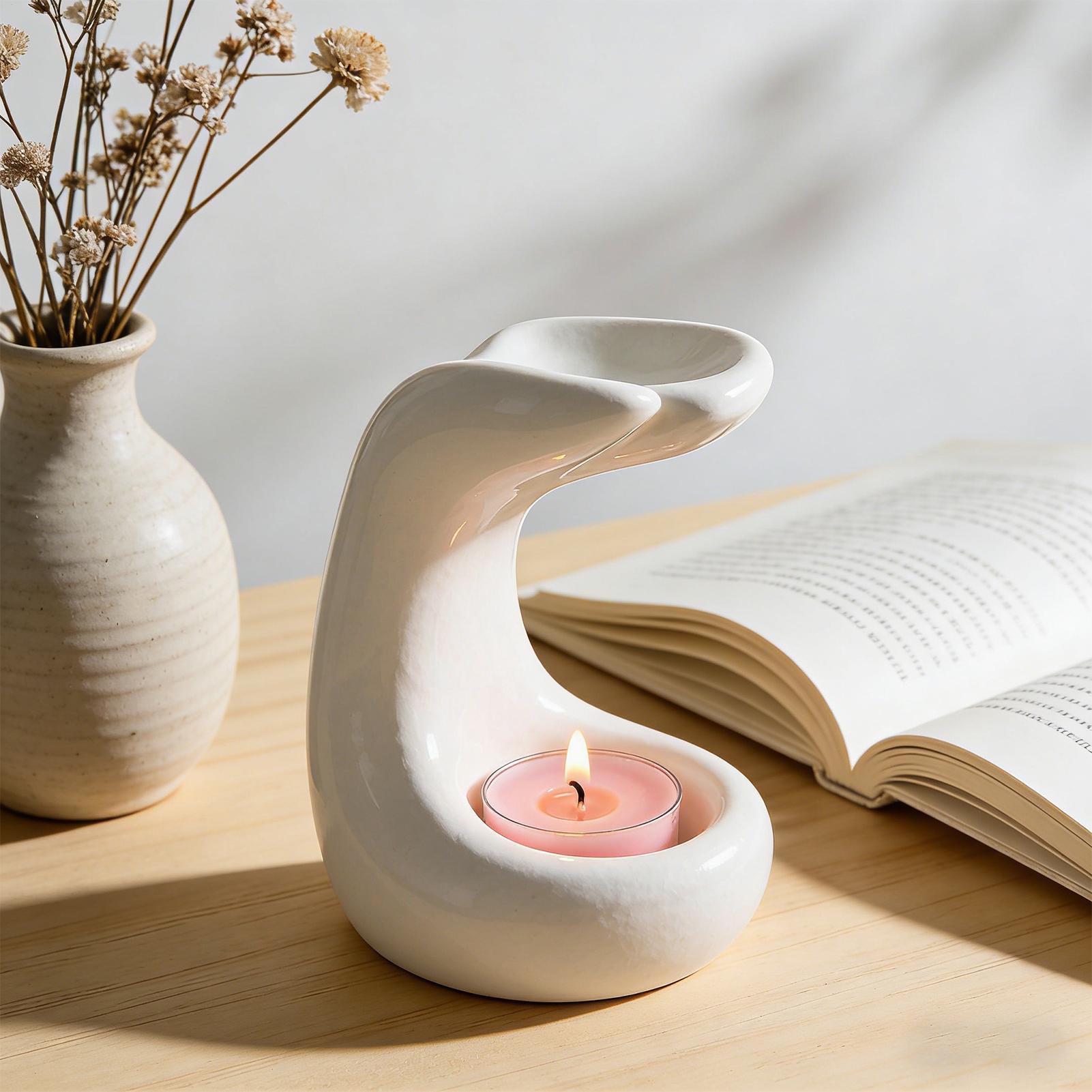 Tealight Wax Melt Warmer Palm  – Coffee Tea Home recenzja i cena