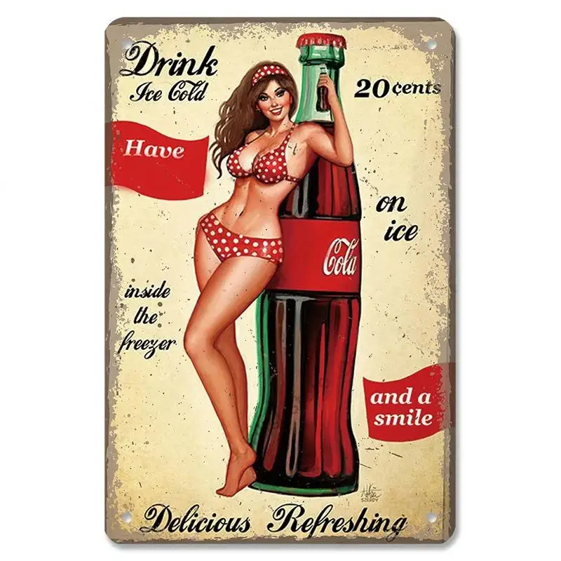 HD Tin Sign Vintage Coca Cola  – Coffee Tea Poster recenzja i cena