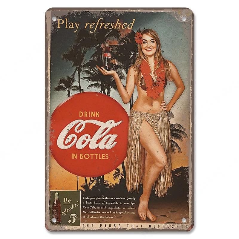 HD Tin Sign Vintage Coca Cola  – Coffee Tea Poster recenzja i cena