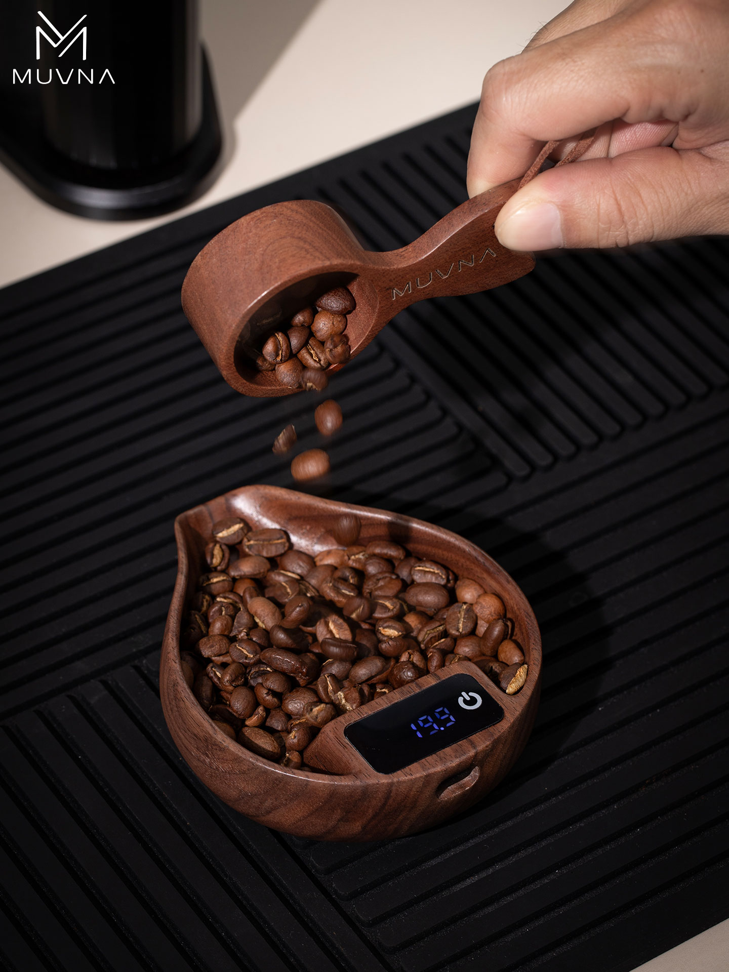 Muvna wooden Coffee Scale，Rech – Coffee Bean Scale recenzja i cena