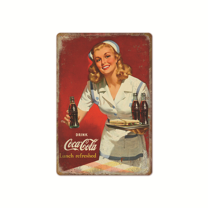 Vintage Cola Logo Metal Poster – Coffee Tea Poster recenzja i cena