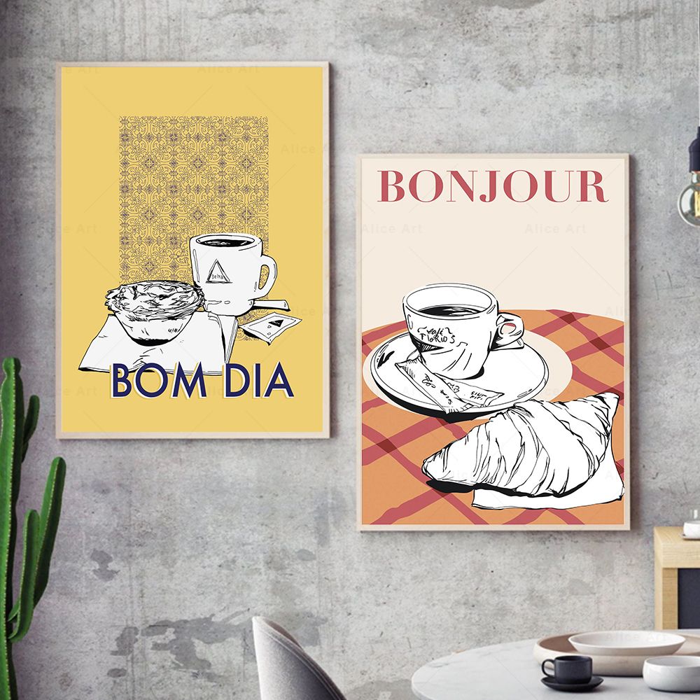 Drink Food Canvas Poster Frenc – Coffee Tea Poster recenzja i cena