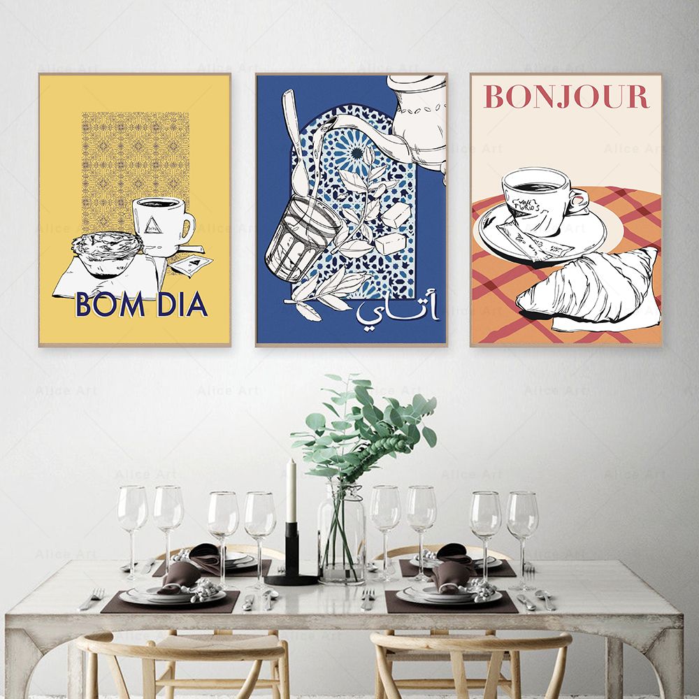 Drink Food Canvas Poster Frenc – Coffee Tea Poster recenzja i cena