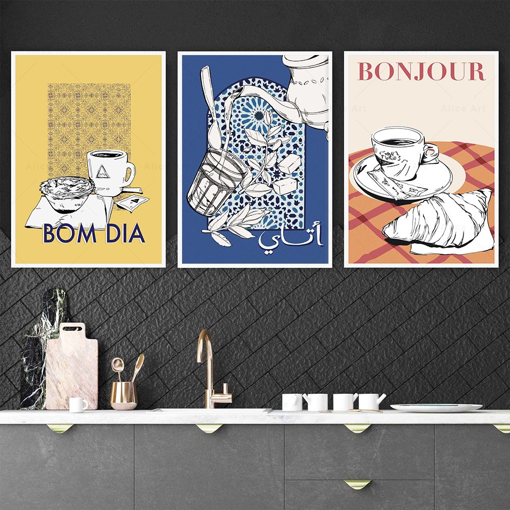 Drink Food Canvas Poster Frenc – Coffee Tea Poster recenzja i cena