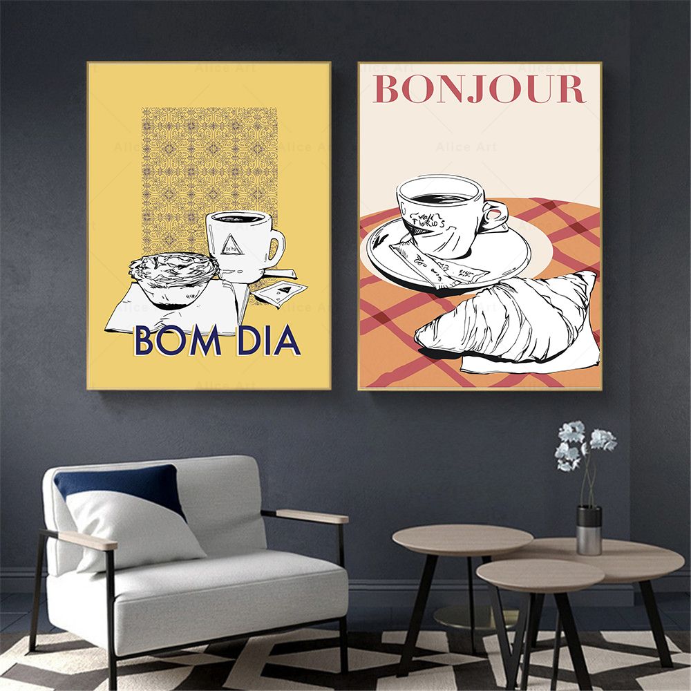 Drink Food Canvas Poster Frenc – Coffee Tea Poster recenzja i cena