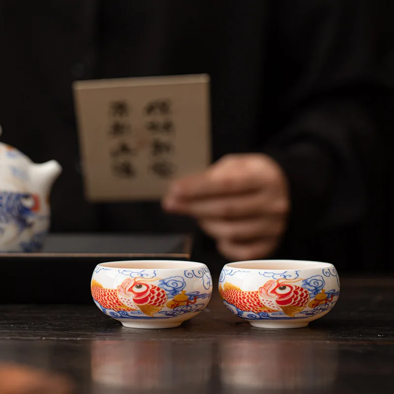 1PC White Jade Porcelain Drago – Gongfu Tea Set recenzja i cena