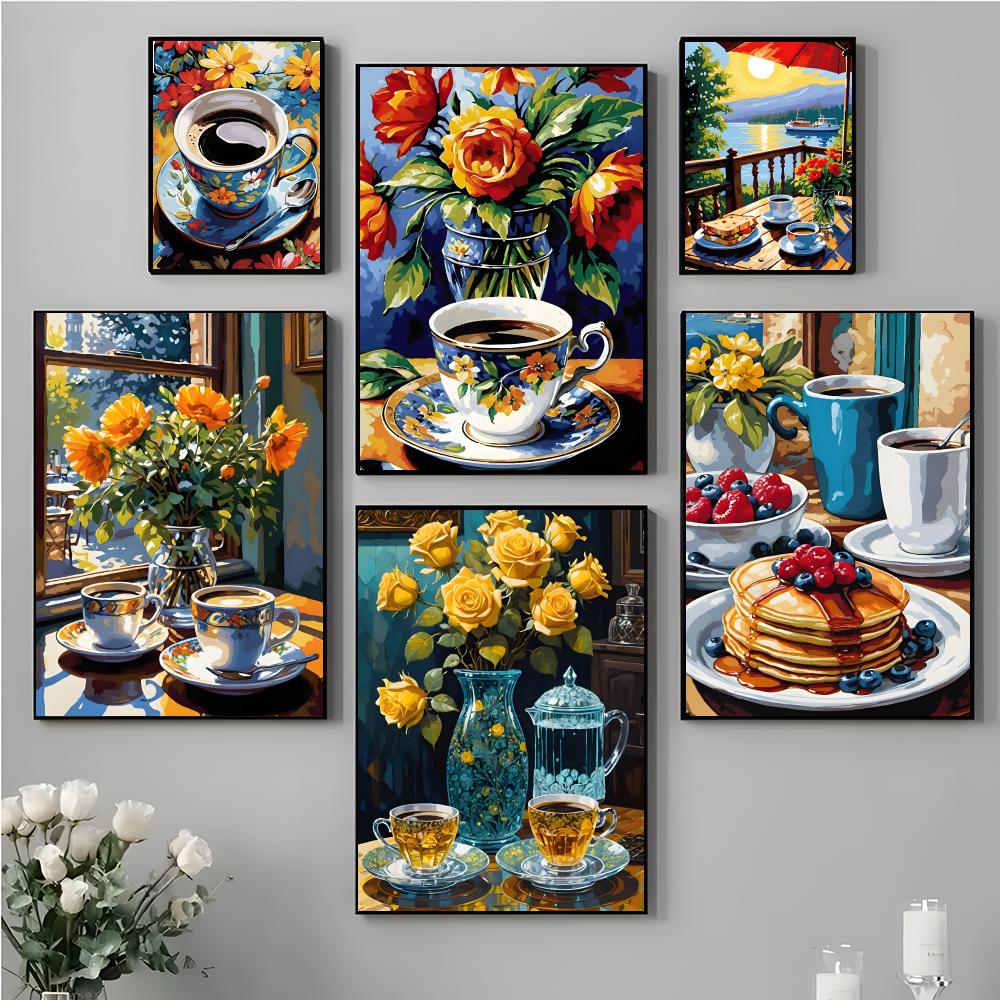 Art Afternoon tea coffee cup P – Coffee Tea Poster recenzja i cena