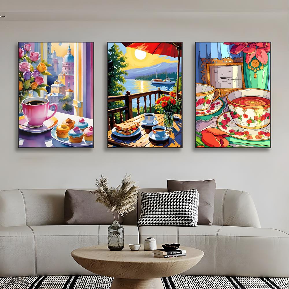 Sweet Cozy Delicate Art A-Afte – Coffee Tea Poster recenzja i cena