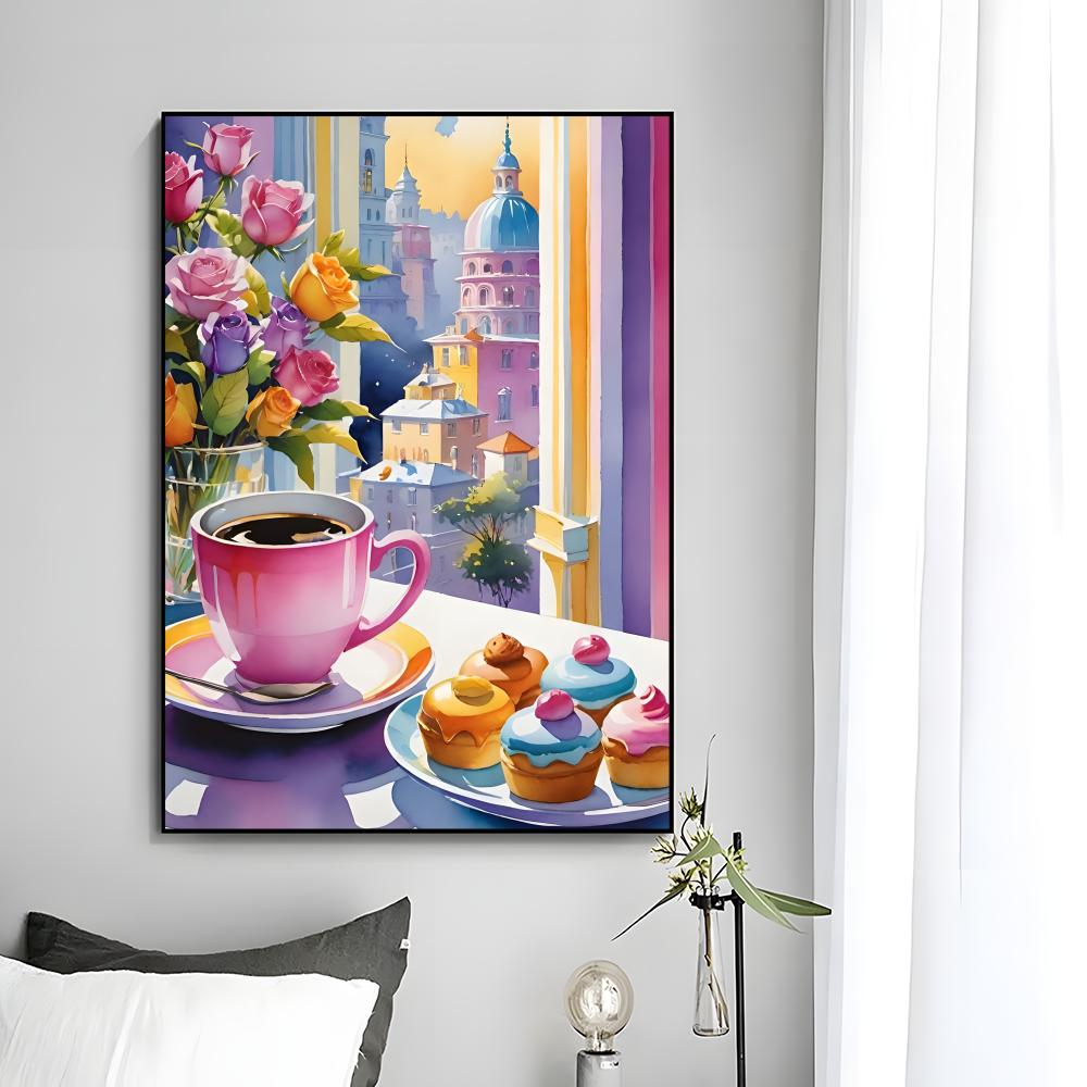 Sweet Cozy Delicate Art A-Afte – Coffee Tea Poster recenzja i cena