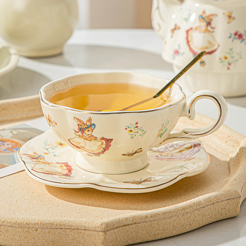 English retro coffee cup and p – Coffee Tea English recenzja i cena