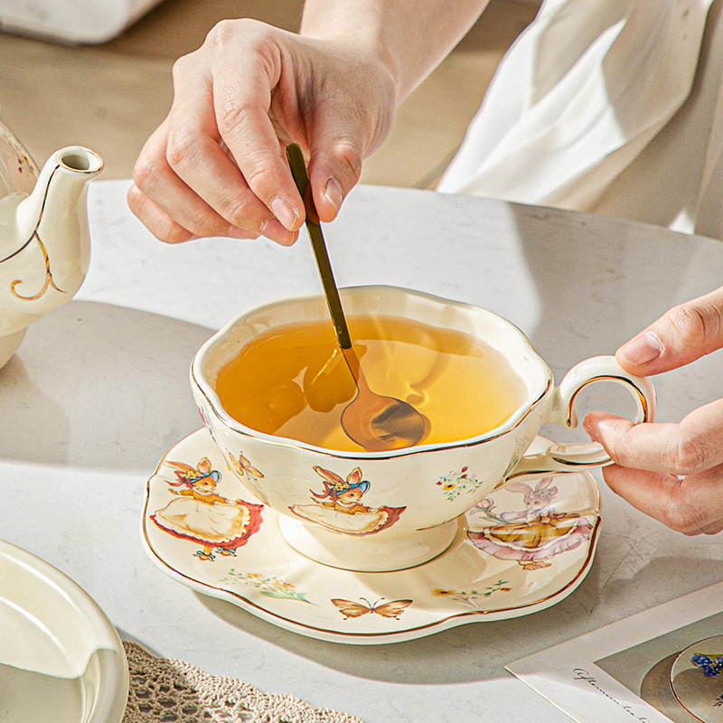 English retro coffee cup and p – Coffee Tea English recenzja i cena