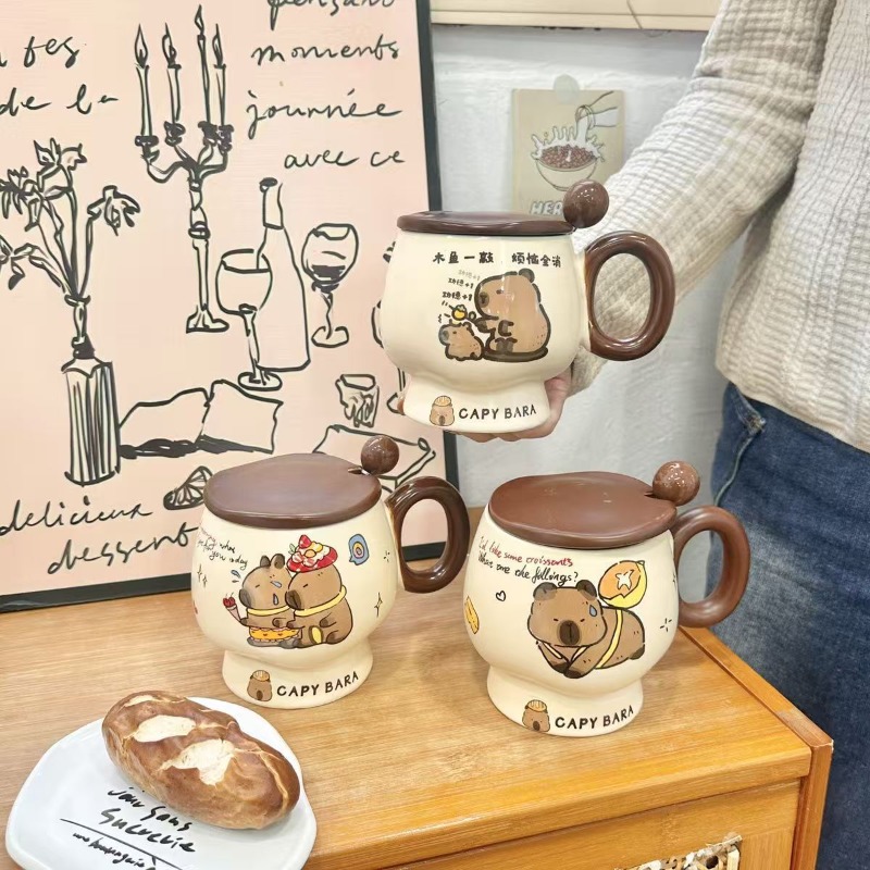 Cute Capybara Ceramic Mug with – Good Coffee Tea recenzja i cena
