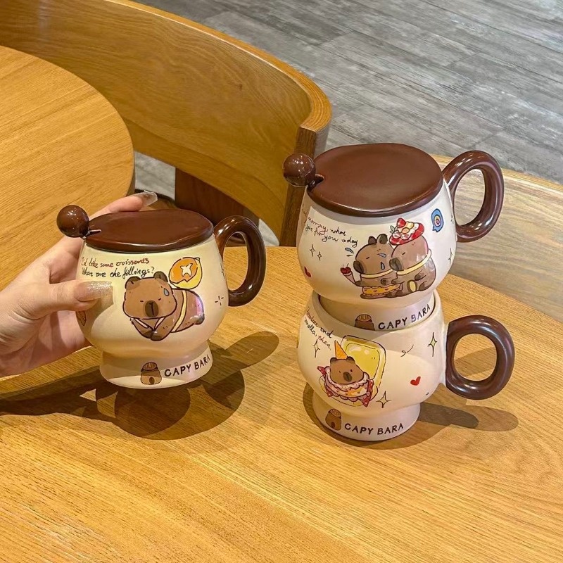 Cute Capybara Ceramic Mug with – Good Coffee Tea recenzja i cena