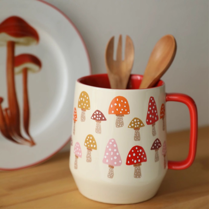 European Style Ceramic Mushroo – Coffee Tea English recenzja i cena