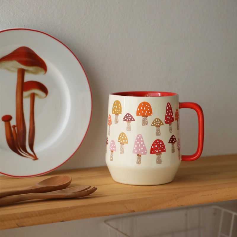 European Style Ceramic Mushroo – Coffee Tea English recenzja i cena