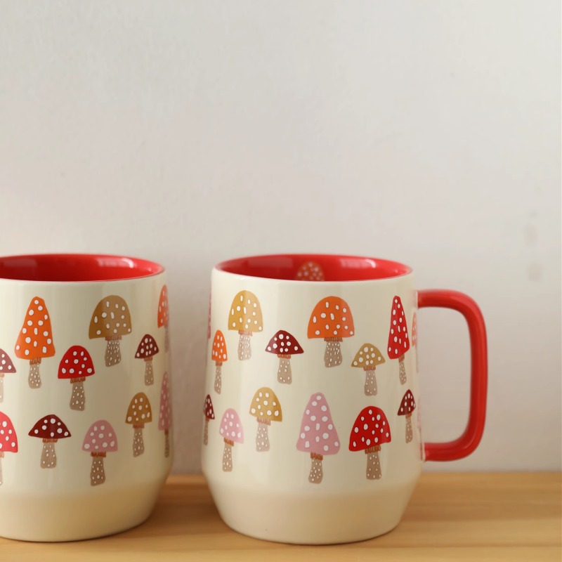 European Style Ceramic Mushroo – Coffee Tea English recenzja i cena