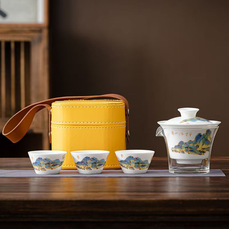 Travel Jade White Porcelain Te – Gongfu Tea Set recenzja i cena