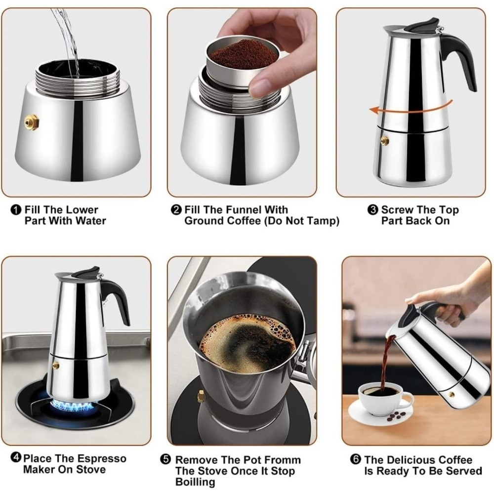 Mocha Coffee Pots Stainless St – Coffee Tea Home recenzja i cena