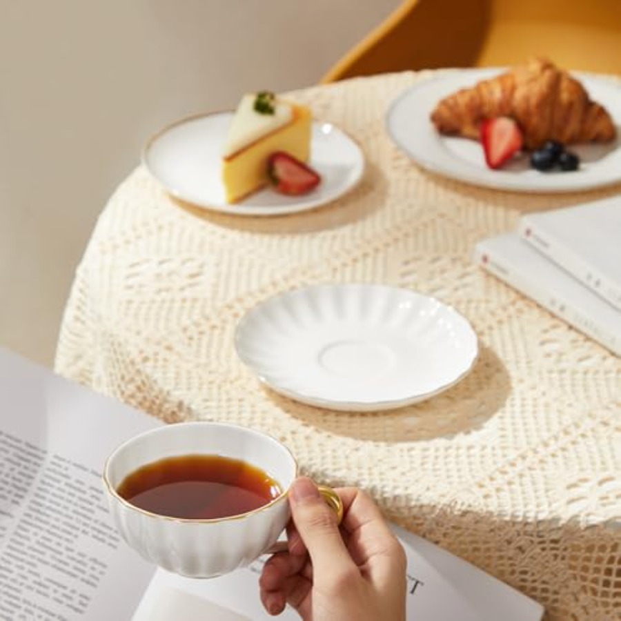 Tea Cup and Saucer Set for 1 B – Coffee Tea English recenzja i cena