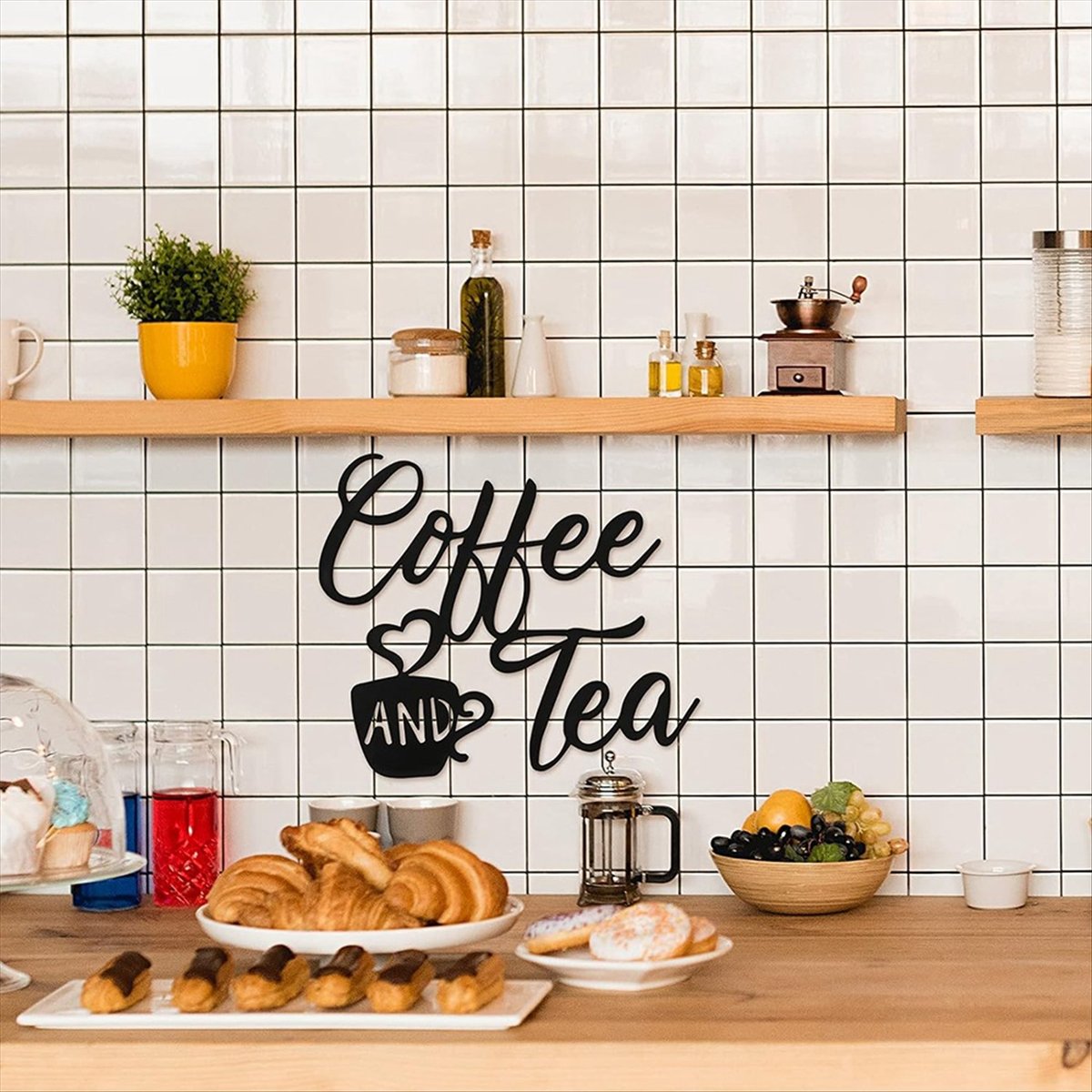 Coffee Sign and Tea Bar Metal  – Coffee Tea & Jane recenzja i cena