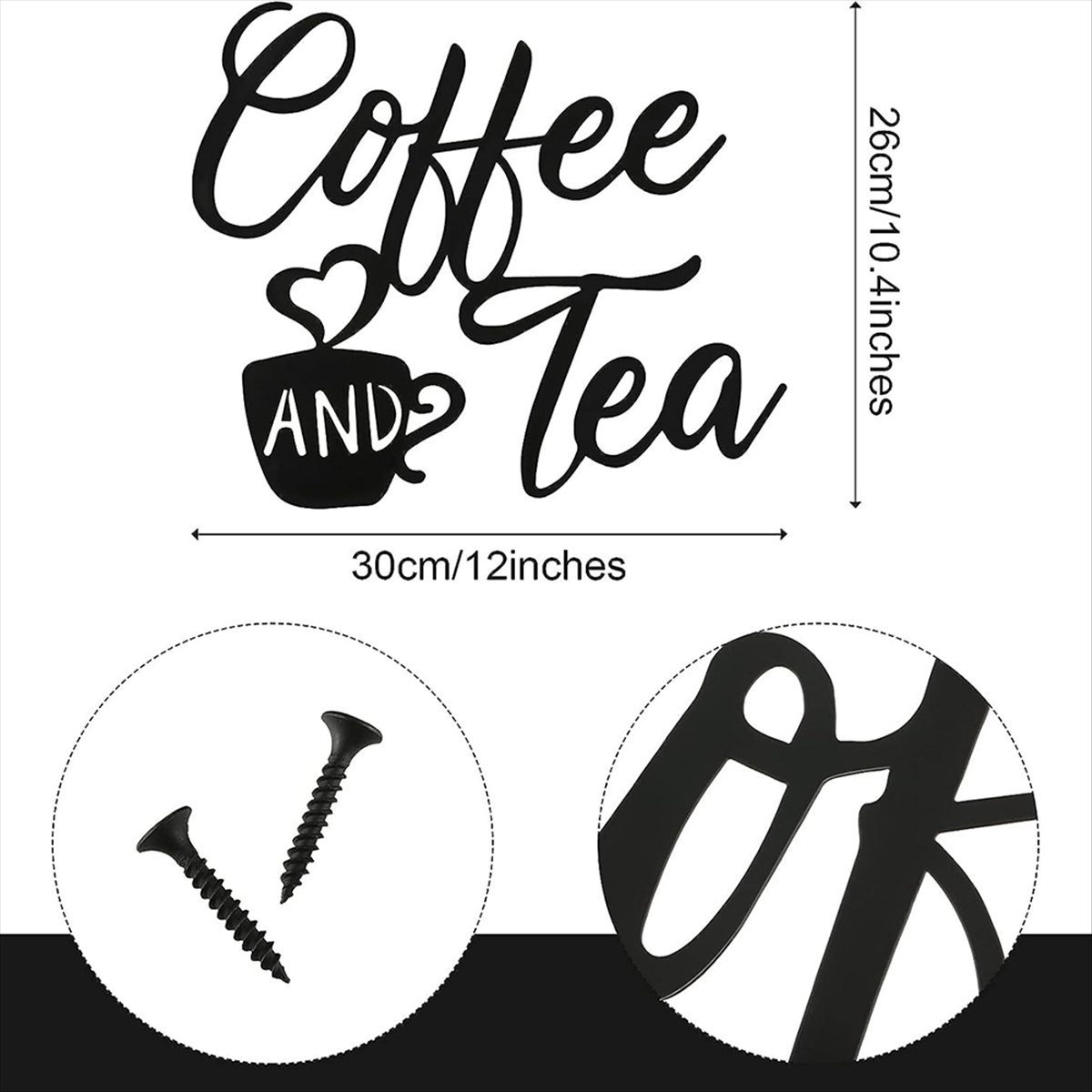 Coffee Sign and Tea Bar Metal  – Coffee Tea & Jane recenzja i cena