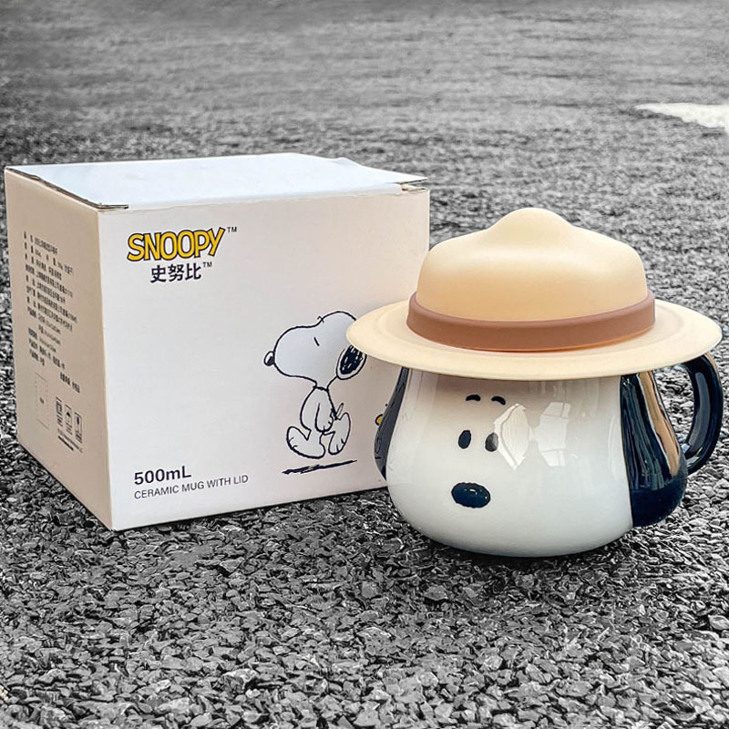 Snoopy Ceramic Mug Kawaii Cart – Good Coffee Tea recenzja i cena
