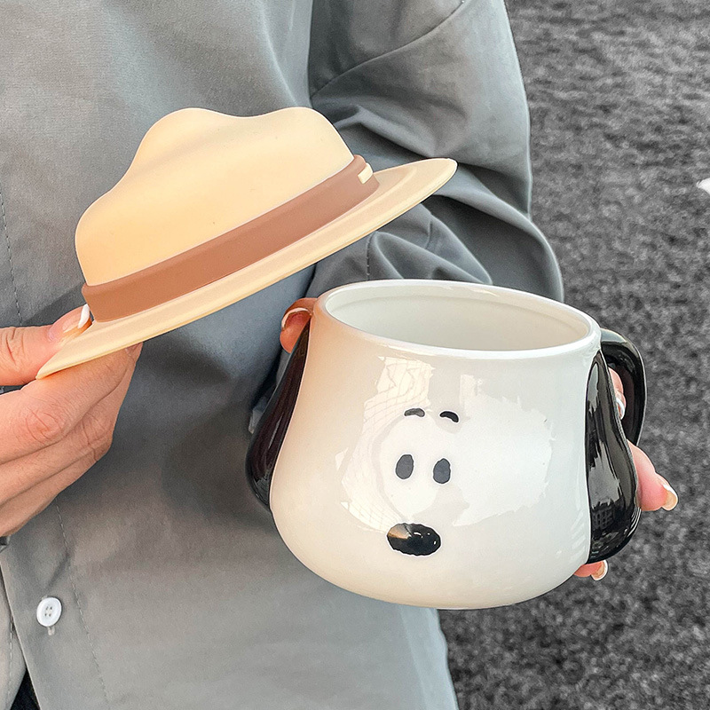 Snoopy Ceramic Mug Kawaii Cart – Good Coffee Tea recenzja i cena